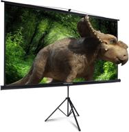 100-inch outdoor projector screen with stand: ultimate movie projection experience for home theater, office meetings & outdoor advertising logo