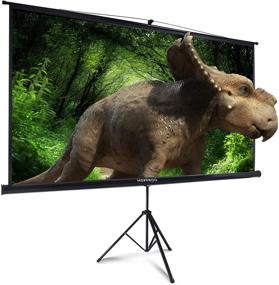 img 4 attached to 100-Inch Outdoor Projector Screen with Stand: Ultimate Movie Projection Experience for Home Theater, Office Meetings & Outdoor Advertising