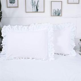 img 2 attached to YINFUNG Pillowcases Scalloped Farmhouse Embroidered