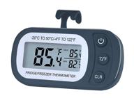 🌡️ accurate fridge thermometer by bestwya - lcd screen, min-max temperature range, magnetic back and hanging hook (1 black) logo