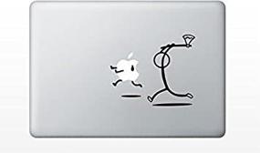 img 2 attached to 🪓 Apple MacBook Air and Pro 11 13 15 17 Models Decal Sticker: Axe Guy Chasing Apple Design