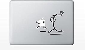 img 1 attached to 🪓 Apple MacBook Air and Pro 11 13 15 17 Models Decal Sticker: Axe Guy Chasing Apple Design