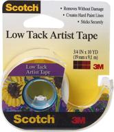🎨 3m safety scotch artist tape, 10-yard x 3/4-inch, low tack (fa2020), white logo