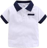 👕 striped summer polo shirt for little boys in the mud kingdom logo