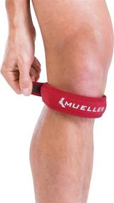 img 2 attached to 🦵 Mueller Red Jumper's Knee Strap - One Size Fits Most - Single Strap Knee Brace