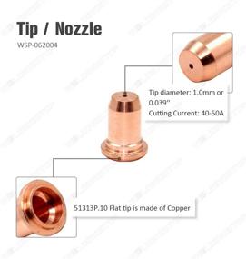 img 1 attached to WeldingStop Plasma Cutting Torch for Harbor Freight 62204 - IPT-60 PT-60 IPT-40 PT40 Tip 0.039'' 1.0mm Electrode Shield Cap Stand Off 22pcs: Top Quality Cutting Torch for Precise Welding