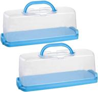 2-pack blue plastic loaf cake 🍞 storage container for banana bread and pumpkin bread логотип