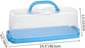 img 3 attached to 2-Pack Blue Plastic Loaf Cake 🍞 Storage Container for Banana Bread and Pumpkin Bread