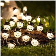 🎄 10ft onemore snowman led string lights: battery operated fairy lights for bedroom, outdoor kids bedroom decor, wedding, nursery, party, patio fence логотип