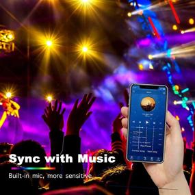 img 1 attached to RoLasKor 16.4ft Smart LED Strip Lights - Music Sync RGB Color 🎶 Changing Lights with Phone Control, Bluetooth, Music Sync, Timer - Bedroom Party Decoration