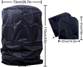 img 3 attached to 🔒 Waterproof Spare Tire Storage Bag - DIKLEY Tire Covers with Wheel Felt, Side View Mirror Cover, and Adjustable Foldable Tire Pad - Dust Cover Protection for Car Truck SUV (73x110cm/28inx43in)