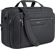 🎒 vankean 18-inch laptop briefcase - xxl water-repellent gaming computer bag messenger shoulder bag for men and women - expandable capacity for travel, business, and school - black logo