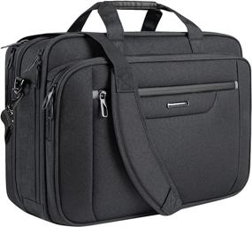 img 4 attached to 🎒 VANKEAN 18-Inch Laptop Briefcase - XXL Water-Repellent Gaming Computer Bag Messenger Shoulder Bag for Men and Women - Expandable Capacity for Travel, Business, and School - Black