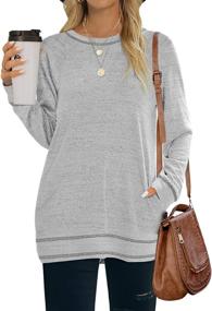 img 4 attached to Womens Sweatshirts Lightweight Pullover Sweaters Outdoor Recreation