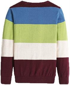 img 3 attached to Stay Cozy and Stylish with the BASADINA Long Sleeve Sweater Pullover Multicolor Boys' Clothing