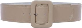 img 3 attached to Stylish Rectangular Leather Waist Stitch Belt for Women's Accessories and Fashion