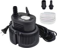 🏊 above ground pool cover pump - submersible sump pump, swimming water removal pumps, with drainage hose &amp; extra long 25 feet power cord, 850 gph inground, 3 adapters logo