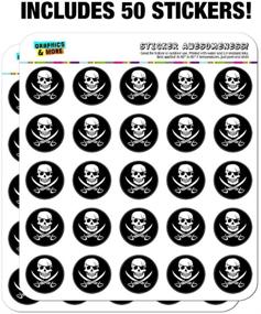 img 2 attached to 1-Inch Planner Calendar Scrapbooking Crafting Opaque Stickers with Crossed Swords Jolly Roger Pirate Skull