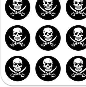 img 3 attached to 1-Inch Planner Calendar Scrapbooking Crafting Opaque Stickers with Crossed Swords Jolly Roger Pirate Skull