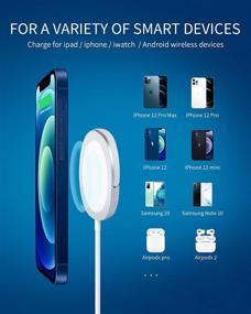 img 3 attached to KakuKa Wireless Charger: Anker/Samsung Fast Charger, 15W/7.5W Fast Charging for iPhone 12/11/Pro/XR/XS/AirPods, Samsung Galaxy S21/S20