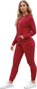 img 3 attached to 👚 Selowin Women's Casual Sweatsuit: Comfy Pullover Hoodie Sweatpants Sport Outfit Jogger Set