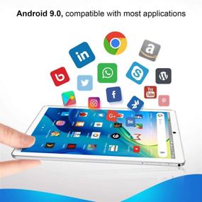 img 1 attached to 🔥 Высокопроизводительный планшет 10 дюймов с клавиатурой и мышью, Android 10.0, четырехъядерный процессор, 3 ГБ ОЗУ + 64 ГБ, сертифицированный Google GMS, 4G WiFi, 8000 мАч, FM, GPS, Bluetooth, OTG.