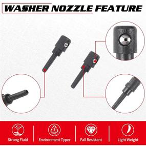 img 2 attached to OTUAYAUTO Rear Windshield Washer Nozzles - VW Passat & Golf - Replaces OEM # - Spray Jet Kit (2 Pack)