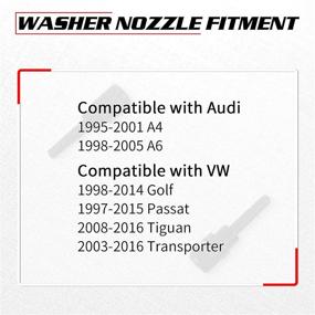 img 3 attached to OTUAYAUTO Rear Windshield Washer Nozzles - VW Passat & Golf - Replaces OEM # - Spray Jet Kit (2 Pack)