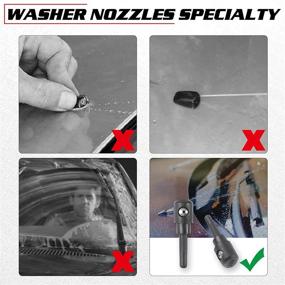 img 1 attached to OTUAYAUTO Rear Windshield Washer Nozzles - VW Passat & Golf - Replaces OEM # - Spray Jet Kit (2 Pack)