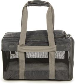 img 3 attached to 🐾 Enhanced Airline Approved Pet Carrier: Sherpa Original Deluxe with Soft Liner, Mesh Windows & Spring Frame