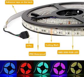 img 3 attached to 🔦 Светильники с LED-линейками SUPERNIGHT - 10 метров (32.8 фута), 600 светодиодов, SMD 5050, Водонепроницаемая световая веревка для спальни, подсветки телевизора, Рождества, украшения на вечеринках (Адаптер питания не включен)