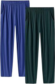 img 4 attached to 👖 JINSHI Lounge Performance Bottoms with Drawstring - Men's Apparel