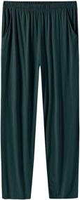 img 3 attached to 👖 JINSHI Lounge Performance Bottoms with Drawstring - Men's Apparel