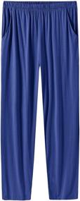 img 2 attached to 👖 JINSHI Lounge Performance Bottoms with Drawstring - Men's Apparel