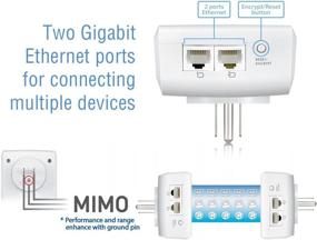 img 2 attached to 🔌 ZyXEL 1800Mbps Pass-Through Powerline Adapter 2-Port Gigabit Ethernet Kit (2-Pack, Brown Box) [PLA5456BBKIT]