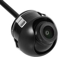 boyo vtk380hd - hd flush mount backup camera with parking distance grid lines and led lights - improve visibility logo