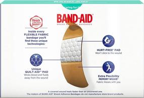 img 1 attached to 🩹 Band-Aid гибкая тканевая повязка Джонсон и Джонсон, 100 штук (2 упаковки)