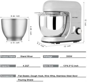 img 3 attached to 🍽️ CHEFTRONIC SM985-Silver Stand Mixer - Silver, One Size