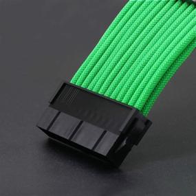 img 1 attached to Qingsea 18AWG Power Supply Sleeved Wire Cable ATX 1x24-Pin/1x4+4-Pin EPS/ 2x6+2-Pin PCI-E Extension Cables Set 30CM with Combs - Green