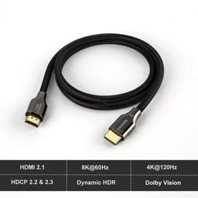 img 3 attached to 10 FT CableCreation 8K HDMI Cable with HDMI 2.1 Ultra HD High Speed (48Gbps), 8K 60Hz, HDCP 2.2, 4:4:4 HDR, eARC - Compatible with PS5, PS4, Xbox Series X, Xbox One, QLED TV, Roku TV