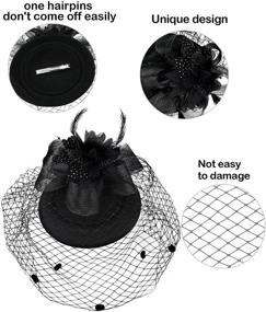 img 1 attached to Fascinator Pillbox Feather Costume Accessories