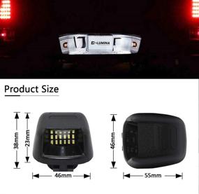 img 3 attached to 🚗 D-Lumina Замена осветительной пластины с LED-подсветкой и красной OLED неоновой трубкой для Nissan Navara D40 Frontier Armada Titan Xterra Suzuki Equator, красный и белый 6000K, 2 штуки в упаковке.