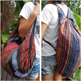 img 1 attached to Handmade Cotton Handbag Shoulder Backpack
