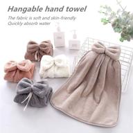 prosfalt 5-pack bow hand towels with hanging loop - microfiber coral fleece towels for bathroom and kitchen, ultra soft, highly absorbent, quick drying - machine washable (5 colors) logo