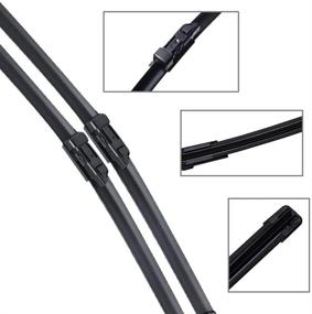 img 1 attached to 🚗 XTechnor Tesla Model 3 Model Y Windshield Wiper Blades - Original Replacement Strips (Set of 2)
