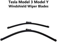 🚗 xtechnor tesla model 3 model y windshield wiper blades - original replacement strips (set of 2) logo