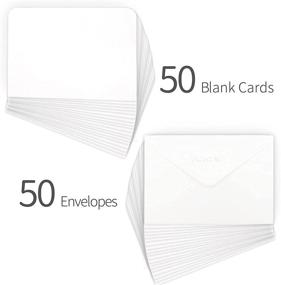 img 3 attached to Funto Blank Watercolor Cards and Envelopes, 50 Cards, 5x7, 140lb/300gsm, White, Acid-Free, Heavyweight 🎨 Paper for Watercolor Painting, Invitations, Thank You Notes, Greeting Cards - Ideal for All Occasions