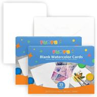 funto blank watercolor cards and envelopes, 50 cards, 5x7, 140lb/300gsm, white, acid-free, heavyweight 🎨 paper for watercolor painting, invitations, thank you notes, greeting cards - ideal for all occasions logo