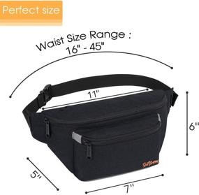 img 2 attached to Lightweight Fanny Pack for Travel, Sports and Hiking - Unisex Waist Bag for Men and Women