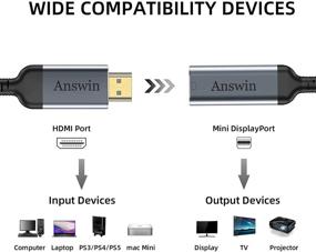 img 3 attached to 🔌 Адаптер Answin HDMI 4K к Mini DisplayPort - Подключите Xbox, Mac, ПК/ноутбуки к монитору с выходом Mini DP 1.2